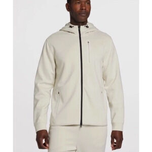 VRST Pinnacle Fleece Full Zip Hoodie Men’s Small Light Sand Moisture Wicking $84